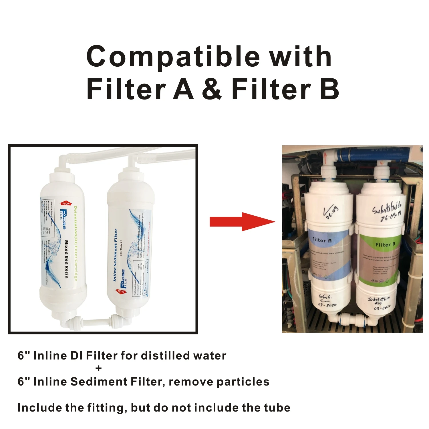 2 pachet de 6" lung de deionizare + filtre in linie sedimente, filtru cu adaptor pentru diode laser de - Electrocasnice / www.spau.ro
